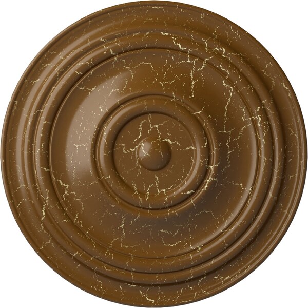 Ekena Millwork Traditional Ceiling Medallion (Canopies up to 8 1/4"), 31 1/2"OD x 2 1/2"P, Smokey Topaz Crackle CM31TRSTC - main